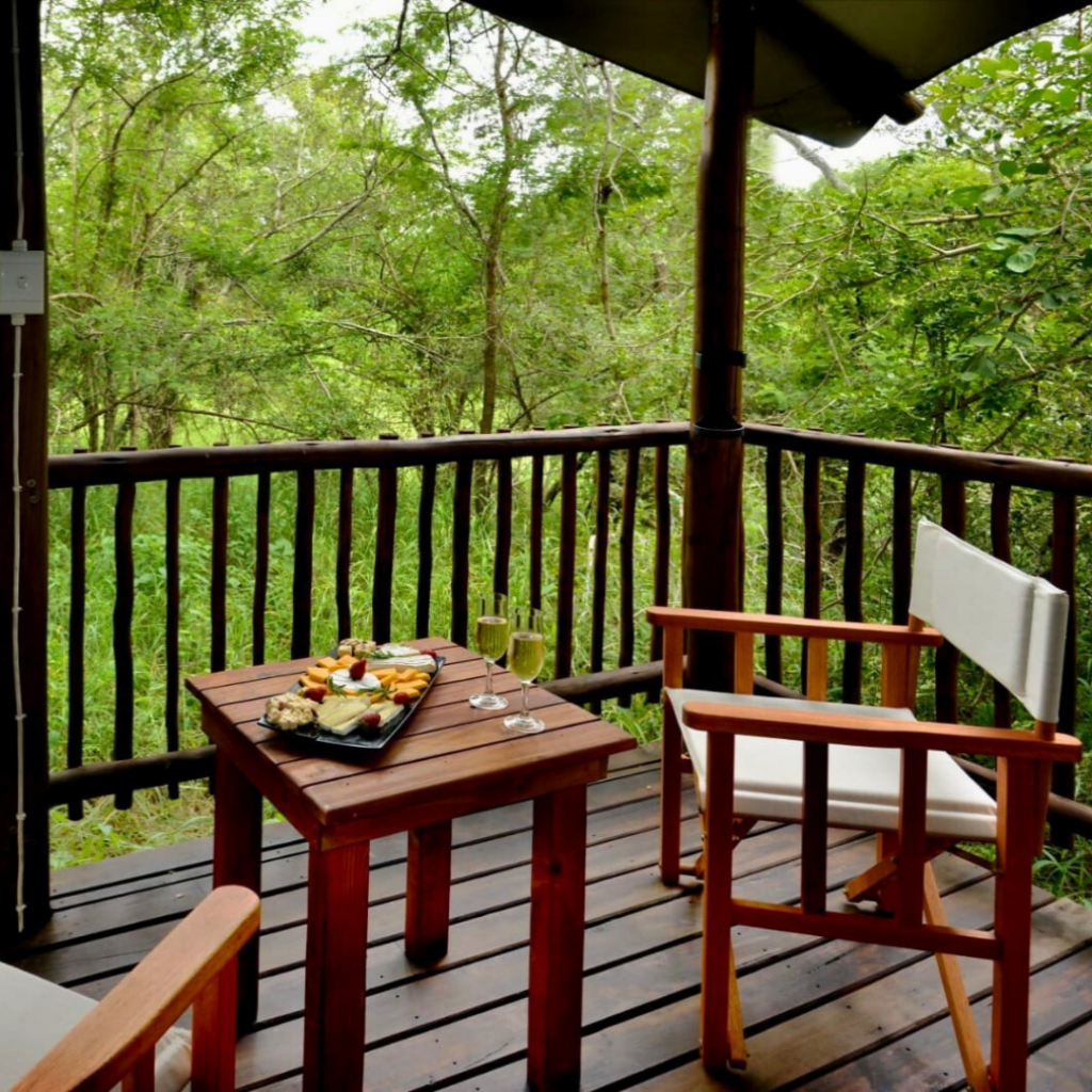 lion and hyena shape the soundtrack to your stay.